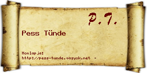 Pess Tünde névjegykártya